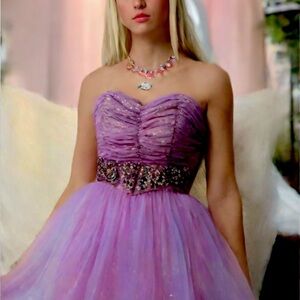 Vintage Sissy Princess Le chateau size 9 mini dress Stretchy Elegant